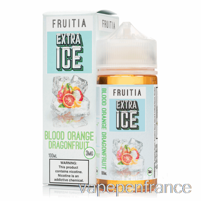 Fruit Du Dragon Orange Sanguine - Glace Supplémentaire - Fruitia - Stylo Vape 100 Ml 6 Mg